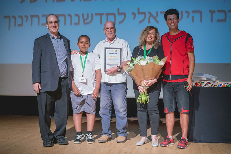 Receiving certificates on stage