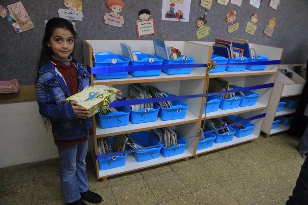 Inauguration of a new classroom library at the Abu Elroman B School in Tamra